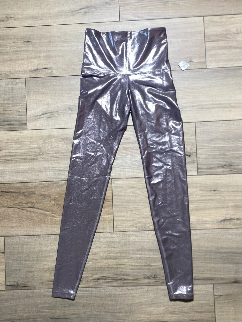 Old Navy Women's Extra High-Waisted PowerSoft Leggings Size XS Silver Shine
